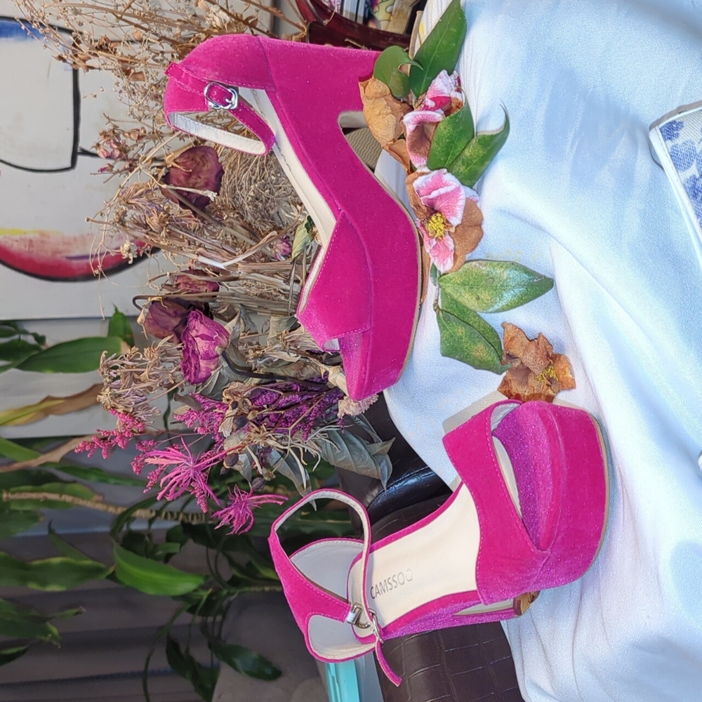 Camssoo bright pink platform sandals - Picture 3 of 12